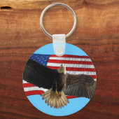 Porte-clés Flying Bald Eagle USA Patriotic Gift (Recto)