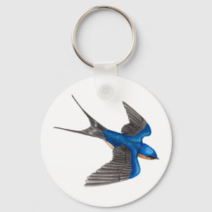 Porte-clés Flying Barn Swallow Keychain
