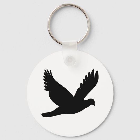 Porte-clés Flying dove silhouette (Recto)