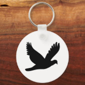 Porte-clés Flying dove silhouette (Recto)