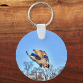Porte-clés Flying Mallard Duck Drake Wildlife Photo (Recto)