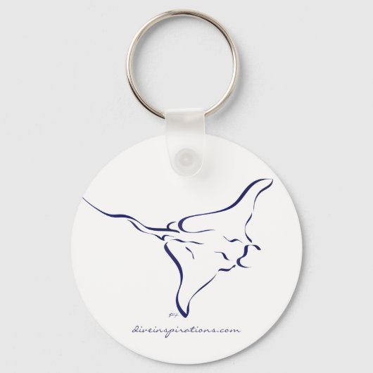 Porte-clés Flying Manta Ray (Recto)