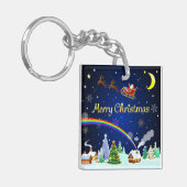 Porte-clés Flying Santa Claus with Crescent Moon (Devant gauche)