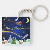 Porte-clés Flying Santa Claus with Crescent Moon (Dos)