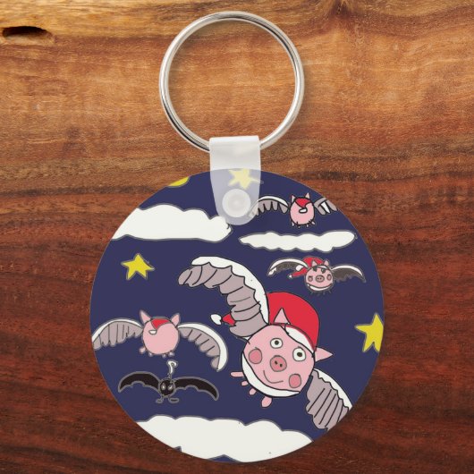 Porte-clés Flying Santa Pig  (Verso)