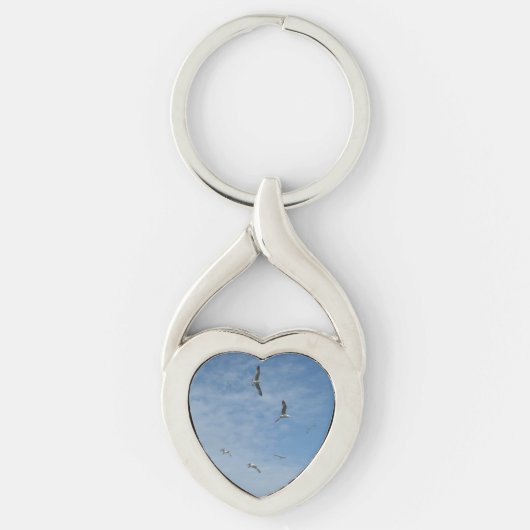 Porte-clés Flying Seagulls Heart Keychain (Devant)