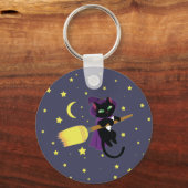 Porte-clés Flying Witch Cat (Recto)
