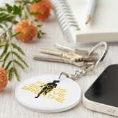 Porte-clés Focus Croire Respirer Jaune Courir Fitness (Devant Droit)