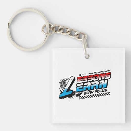 PORTE-CLÉS  FOCUS LESSONS LEARN ACRYLIC KEYCHAIN  (Devant)