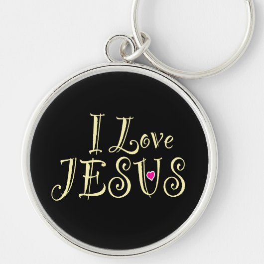 Porte-clés Foi chrétienne 'J'aime Jésus' (Devant)