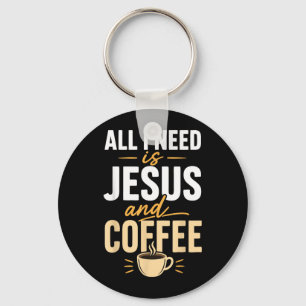 Porte-clés Foi chrétienne Jésus Café Matin Prière