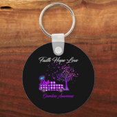 Porte-clés Foi papillon Espoir Amour Surdose Sensibilisation  (Recto)