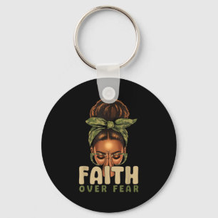 Porte-clés Foi sur la peur Christian Camo Afro-Américain Af