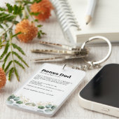 Porte-clés Foliage Eucalyptus Bonus Papa Définition (Devant droit)