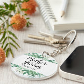 Porte-clés Foliage frais Mère de la chambre Monogrammé (Devant droit)