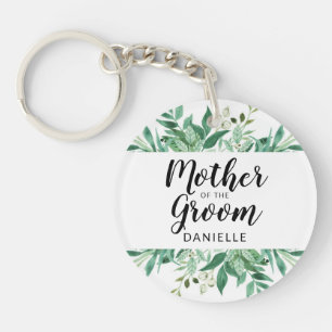 Porte-clés Foliage frais Mère de la chambre Monogrammé