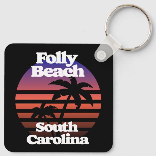 Porte-clés Folly Beach Caroline du Sud (Dos)