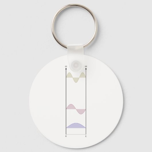 Porte-clés fonction d'onde pour le puits infini (Recto)
