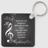Porte-clés Fond de notes de musique pour souvenir commémorati (Dos)