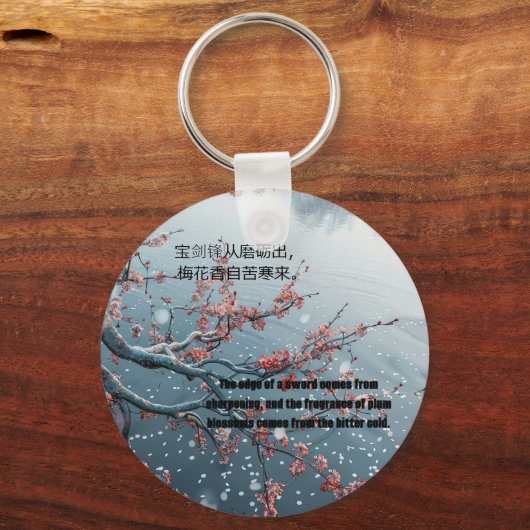 Porte-clés fond de prune (Recto)