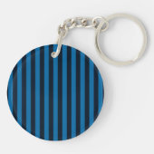 Porte-clés Fond décoratif à rayures verticales bleues (Dos)