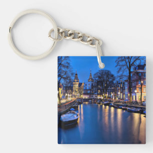 Porte-clés Fond d'écran de nuit Amsterdam-67657