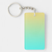 Porte-clés Fond dégradé pastel turquoise jaune (Devant)