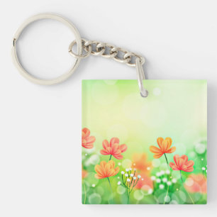 Porte-clés Fond printanier flou réaliste-52374