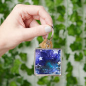 Porte-clés Fond spatial avec étoiles (main)