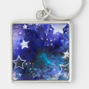 Porte-clés Fond spatial avec étoiles