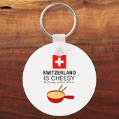 Porte-clés Fondue suisse Funny (Recto)