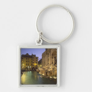 Porte-clés Fontaine de Trevi la nuit, Rome, Lazio, Italie