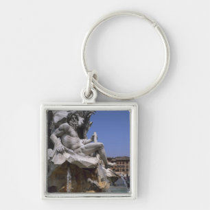 Porte-clés Fontaine des Quatre-Fleuves, Place Navone, Rome,