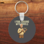 Porte-clés Fool Around With Models Train Hobby Funny Locomoti (Recto)