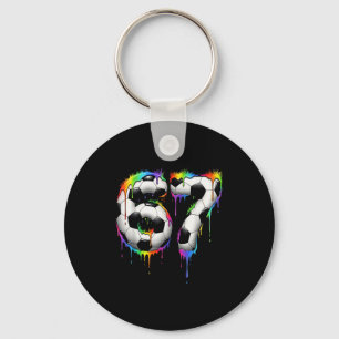 Porte-clés Football 67 Six Seven Drôle Gen Alpha Meme Arc-en-