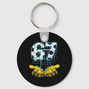 Porte-clés Football 67 Six Seven Drôle Gen-alpha Meme Drip En