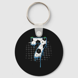 Porte-clés Football 7 ans glace qui coule jeunesse 7e anniver