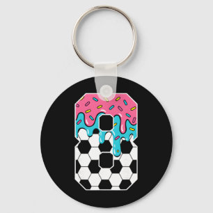 Porte-clés Football 8 ans Crème glacée goutte Jeunesse 8e ann