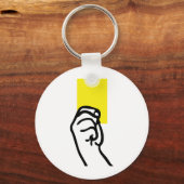 Porte-clés Football avec carte jaune (Recto)