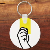 Porte-clés Football avec carte jaune (Recto)