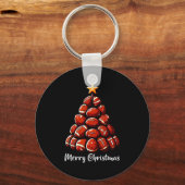 Porte-clés Football Christmas Tree Lights Funny Football Play (Recto)