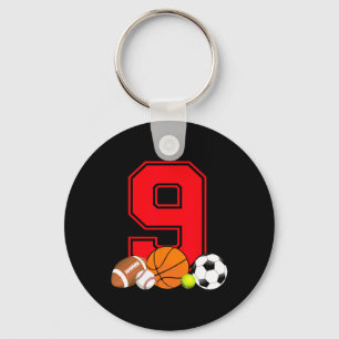 Porte-clés Football de baseball de baseball de 9 ans