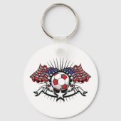Porte-clés Football drapeau américain patriotique (Recto)