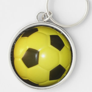 Porte-clés Football Jaune et Noir (Football)