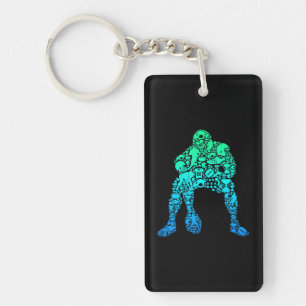 Porte-clés Football Lineman American Football Boys Hommes