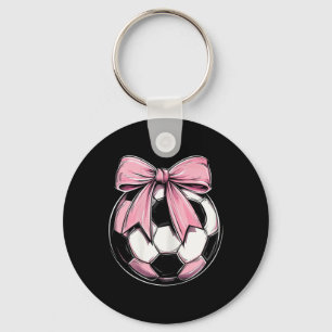 Porte-clés Football Ll Rose Coquette Arc Ruban Délicat Filles