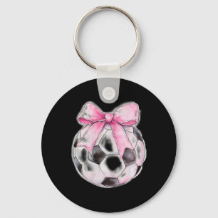 Porte-clés Football Ll Rose Coquette Arc Ruban Délicat Filles