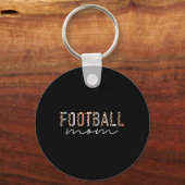 Porte-clés Football Maman Cadeaux Football Empreinte de léopa (Recto)