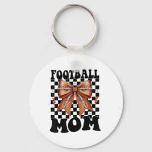 Porte-clés Football Maman Coquette Football Bow Mère Day Pour