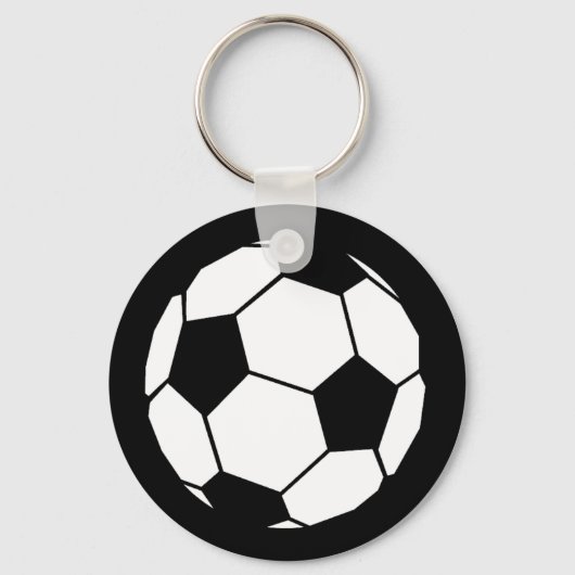 Porte-clés Football noir et blanc (Recto)
